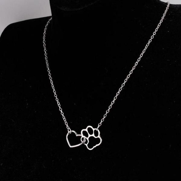 fashion necklace material sole dog paw heart pendant chain hollow clavicle jewellery statement necklace steampunk necklaces pendants, Silver
fashion necklace material sole dog paw heart pendant chain hollow clavicle jewellery statement necklace steampunk necklaces pendants, Silver