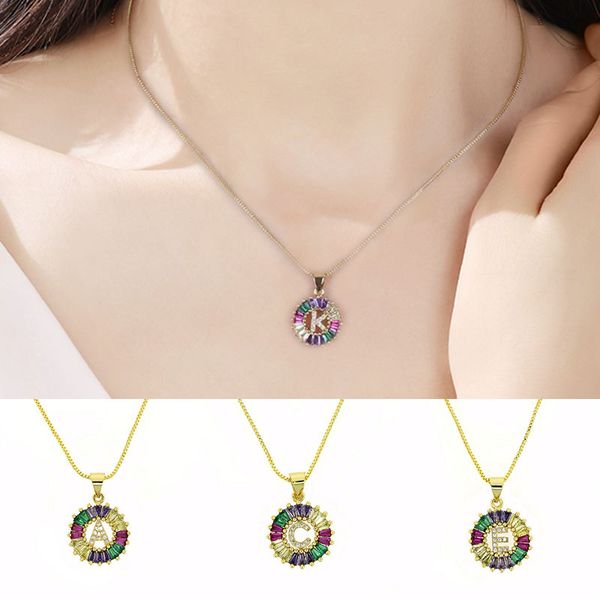 fashion gold color rainbow initials 26 letter necklace colorful cubic zirconia a-z pendant necklace women lady jewelry, Silver
fashion gold color rainbow initials 26 letter necklace colorful cubic zirconia a-z pendant necklace women lady jewelry, Silver