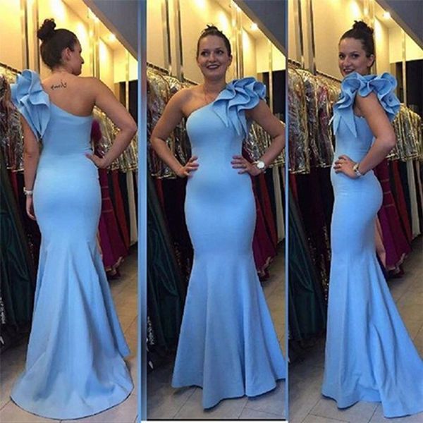 vestido de festa 2020 mermaid prom dresses one shoulder formal evening party dress light blue special occasion gowns, Black
vestido de festa 2020 mermaid prom dresses one shoulder formal evening party dress light blue special occasion gowns, Black