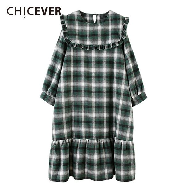 chicever wool plaid dress female peter pan collar long sleeve hit collar ruffle dresses womens vintage fashion 2019 spring, Black;gray
chicever wool plaid dress female peter pan collar long sleeve hit collar ruffle dresses womens vintage fashion 2019 spring, Black;gray