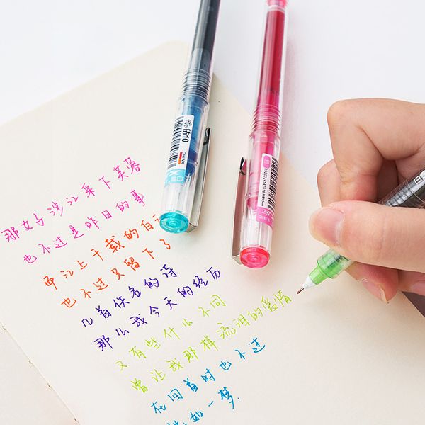 10pcs 0.5mm transparent large ink cartridge gel pens fine nib student school office stationery roller ball pen new
10pcs 0.5mm transparent large ink cartridge gel pens fine nib student school office stationery roller ball pen new