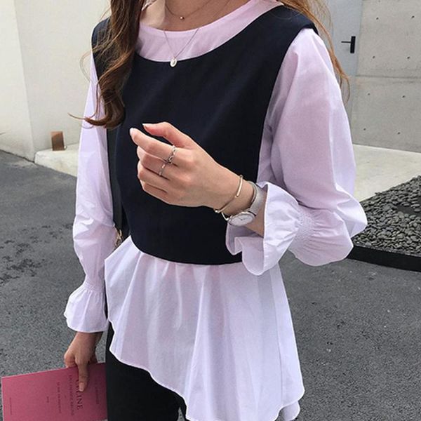 two piece dress spring long sleeve plain vest flared blouse and knitted set korean fashion causal 2pcs women, White
two piece dress spring long sleeve plain vest flared blouse and knitted set korean fashion causal 2pcs women, White