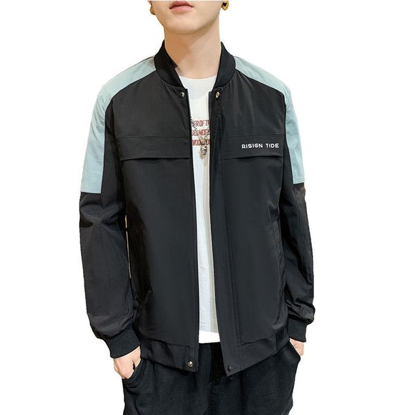 season men's wear jacket fashion splicing printing loose coat trend male section leisure trend men stand lead coat men's wear, Black;brown
season men's wear jacket fashion splicing printing loose coat trend male section leisure trend men stand lead coat men's wear, Black;brown