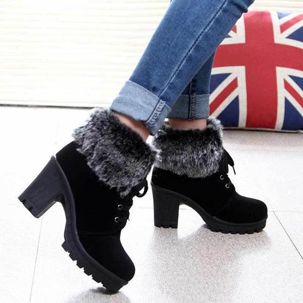 high heel boots women shoes 2019 fashion plush lace up keep warm winter women boots new design shoes woman ankle boots female, Black
high heel boots women shoes 2019 fashion plush lace up keep warm winter women boots new design shoes woman ankle boots female, Black