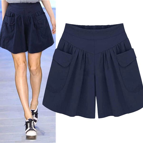 ladies shorts loose breathable solid color wide leg shorts pants for summer zj55, White;black
ladies shorts loose breathable solid color wide leg shorts pants for summer zj55, White;black