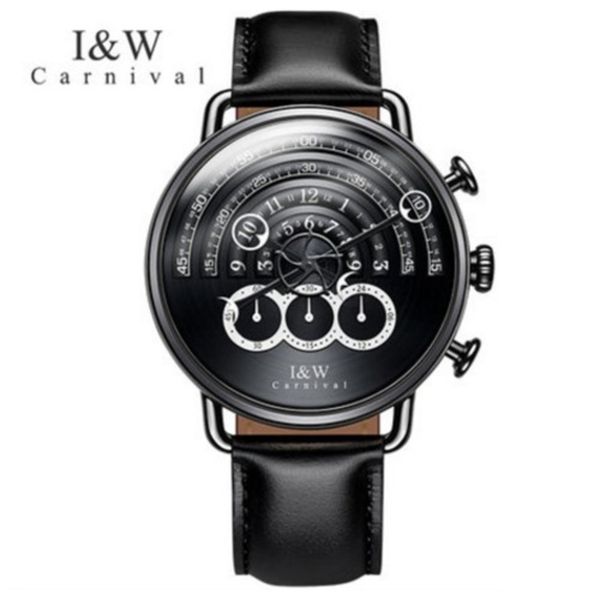 carnival iw brand runway unique magic design watches men chronograph ssapphire clock leather strap all black relogio reloj, Slivery;brown
carnival iw brand runway unique magic design watches men chronograph ssapphire clock leather strap all black relogio reloj, Slivery;brown