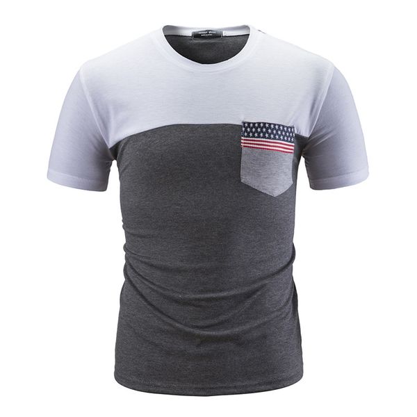 mens designer national flag pocket tshirts summer crew neck patchwork casual slim mens short sleeve tees, White;black
mens designer national flag pocket tshirts summer crew neck patchwork casual slim mens short sleeve tees, White;black