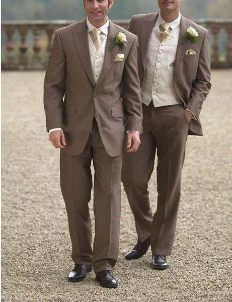 2020 brown one button peaked lapel 3 pieces wedding suits for men latest cost pant design costume homme men suits wedding groom, White;black
2020 brown one button peaked lapel 3 pieces wedding suits for men latest cost pant design costume homme men suits wedding groom, White;black