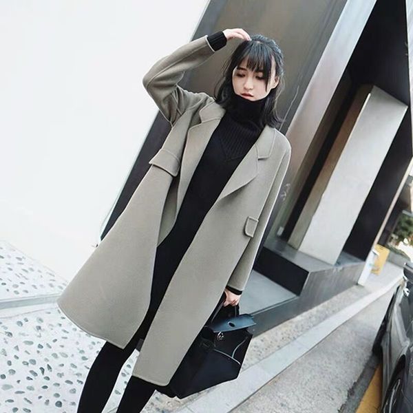 vintage s-2xl plus size winterjas dames 2019 turn down collar full sleeve cardigan loose jacket korean long wool coat women, Black
vintage s-2xl plus size winterjas dames 2019 turn down collar full sleeve cardigan loose jacket korean long wool coat women, Black