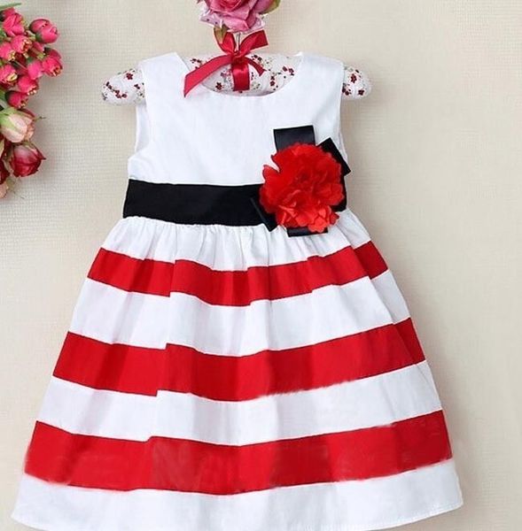 toddler baby girls kids sleeveless dresses casual bow dress summer sundress red white striped girl fashion dress, Red;yellow
toddler baby girls kids sleeveless dresses casual bow dress summer sundress red white striped girl fashion dress, Red;yellow