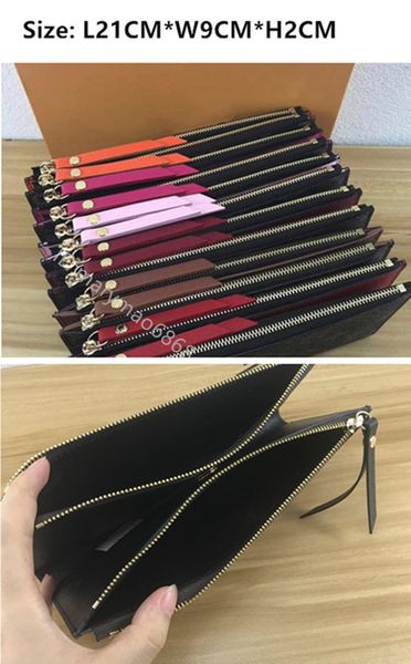 luxury designer double zipper long women wallet letter flower famous ladies designer handbags purse canvas leather thin coin purse with box, Red;black
luxury designer double zipper long women wallet letter flower famous ladies designer handbags purse canvas leather thin coin purse with box, Red;black