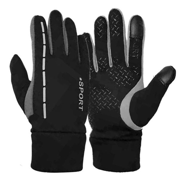 winter touch screen gloves full finger outdoor sports anti slip windproof thermal gloves with reflective strips for men women, Blue;gray
winter touch screen gloves full finger outdoor sports anti slip windproof thermal gloves with reflective strips for men women, Blue;gray