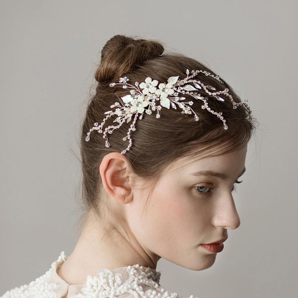 bridal hair vine clip rhinestone pearl gold silver color flower leaves wedding headpiece combs accessories women jewelry b532, Golden;white
bridal hair vine clip rhinestone pearl gold silver color flower leaves wedding headpiece combs accessories women jewelry b532, Golden;white