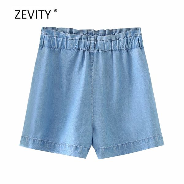 women's shorts zevity 2021 women fashion solid casual denim ladies pleats elastic waist pockets pantalone cortos p853, White;black
women's shorts zevity 2021 women fashion solid casual denim ladies pleats elastic waist pockets pantalone cortos p853, White;black