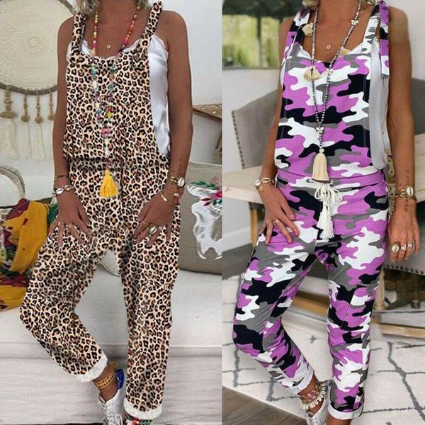 women's jumpsuits & rompers 2021 jumpsuit women sleeveless leopard&camouflage dungarees overall casual harem strap long pant trousers, Black;white
women's jumpsuits & rompers 2021 jumpsuit women sleeveless leopard&camouflage dungarees overall casual harem strap long pant trousers, Black;white