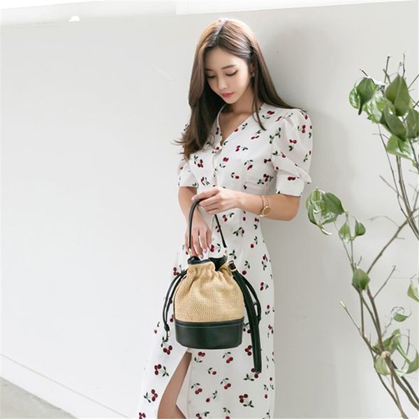 summer vintage cherry print chiffon dress women 2019 casual female side split a-line dresses prairie chic sweet vestido de festa, Black;gray
summer vintage cherry print chiffon dress women 2019 casual female side split a-line dresses prairie chic sweet vestido de festa, Black;gray