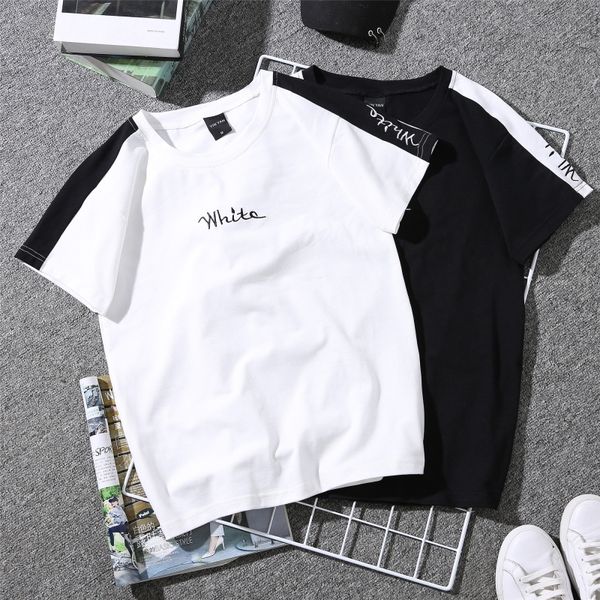 womens designer shirt 2019 new womens white embroidered monophonic t shirt striped harajuku couple clothes black 90s tees
womens designer shirt 2019 new womens white embroidered monophonic t shirt striped harajuku couple clothes black 90s tees