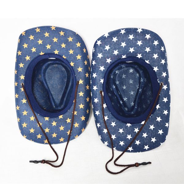 нового качество американского флаг панама западной ковбой моряк танец шляпа личность тянуть ветер степных звезд джаза шляпы пастушок, Blue;gray