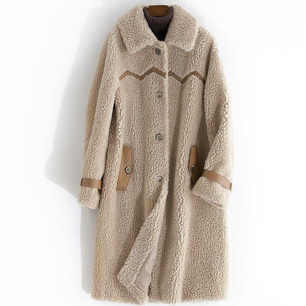 real fur coat female vintage long sheep shearing jacket women clothes 2020 korean elegant 100% wool fur coats hiver 33493, Black
real fur coat female vintage long sheep shearing jacket women clothes 2020 korean elegant 100% wool fur coats hiver 33493, Black