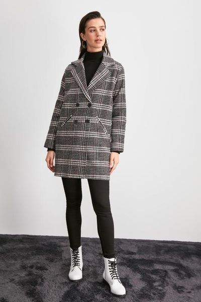 trendyol plaid front buttoned coat twoaw20kb0240, Black;brown
trendyol plaid front buttoned coat twoaw20kb0240, Black;brown