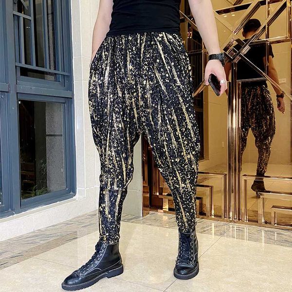 men loose casual harem pants golden black bronzing printed cargo pants hip hop dance long bar nightclub fashion trousers
men loose casual harem pants golden black bronzing printed cargo pants hip hop dance long bar nightclub fashion trousers
