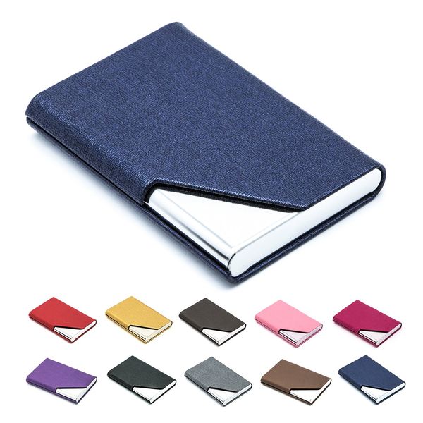 business name card holder luxury pu leather & stainless steel multi card case,business name card holder wallet for men & women, Brown;gray
business name card holder luxury pu leather & stainless steel multi card case,business name card holder wallet for men & women, Brown;gray