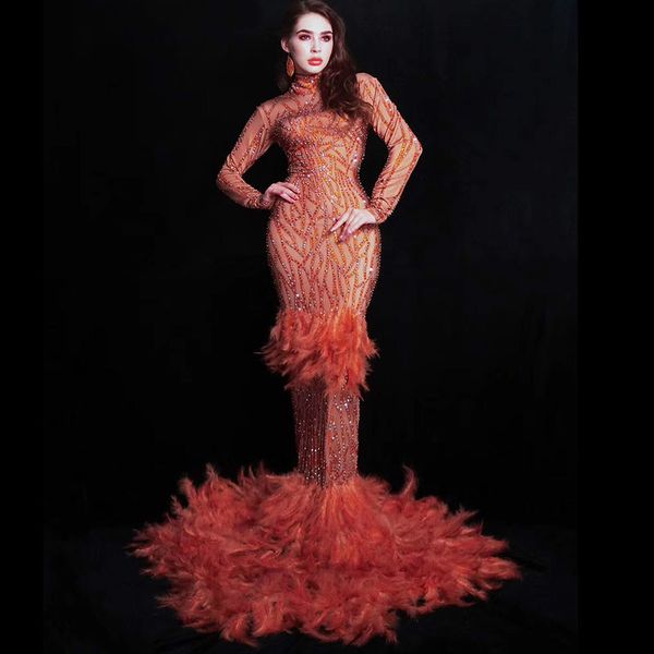 sparkly rhinestones red feather nude dress full stones long big tail dress dance costume prom birthday celebrate dresses
sparkly rhinestones red feather nude dress full stones long big tail dress dance costume prom birthday celebrate dresses