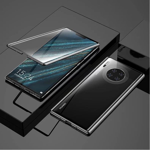 magneto phone case for huawei mate30 magnet absorption shell metal bumper anti-scratch tempered glass back cover case high quality
magneto phone case for huawei mate30 magnet absorption shell metal bumper anti-scratch tempered glass back cover case high quality