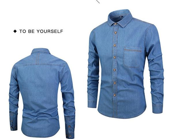 mens designer dress shirts fashion solid color button denim shirts casual long sleeves dress shirt, White;black
mens designer dress shirts fashion solid color button denim shirts casual long sleeves dress shirt, White;black
