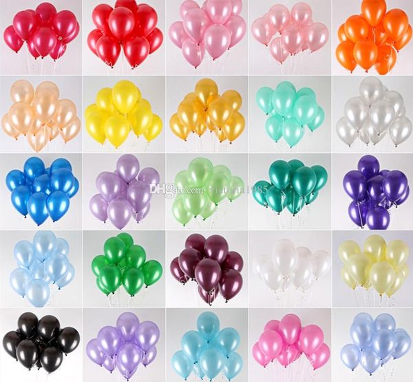 100pcs/lot birthday balloons 10inch 2.2g latex helium balloon thickening pearl party balloon party ball kid toy wedding ballons 26 colors