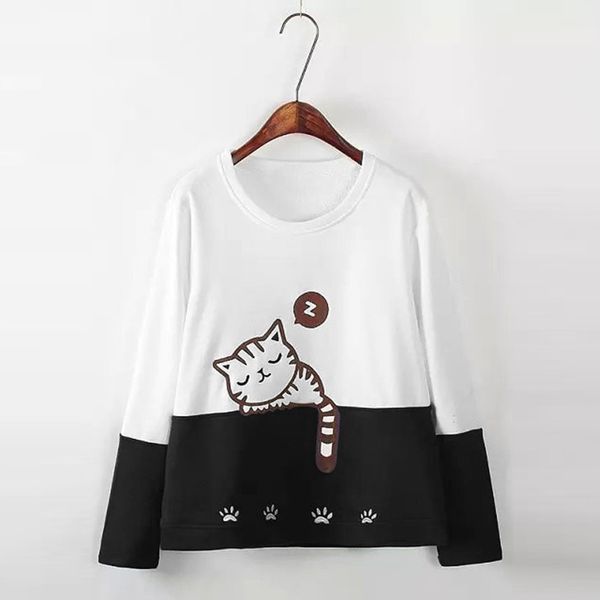 Telotuny sweatshirt Cute Nap cat sweatshirt female Embroidery short sweatshirt for women sudaderas mujer 2018 AG 10
Telotuny sweatshirt Cute Nap cat sweatshirt female Embroidery short sweatshirt for women sudaderas mujer 2018 AG 10