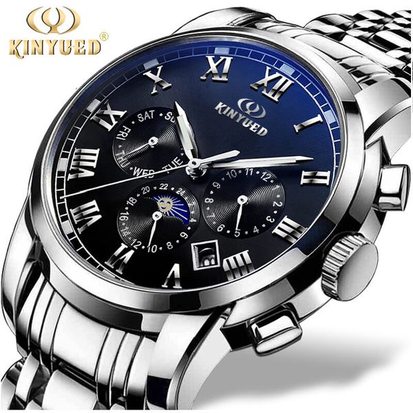 kinyued mens business watches luxury brand automatic mechanical watch men stainless steel waterproof relogio masculino, Slivery;brown
kinyued mens business watches luxury brand automatic mechanical watch men stainless steel waterproof relogio masculino, Slivery;brown