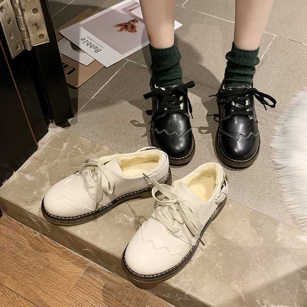 cross-tied retro plush leather shoes non-slip british all match flats sewing college student oxfords solid creepers loafers 2019, Black
cross-tied retro plush leather shoes non-slip british all match flats sewing college student oxfords solid creepers loafers 2019, Black