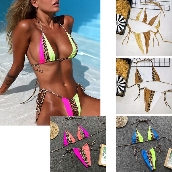simple leopard stitching bandage split swimsuit bathing suit swimsuit bikini female european and american explosion models
simple leopard stitching bandage split swimsuit bathing suit swimsuit bikini female european and american explosion models