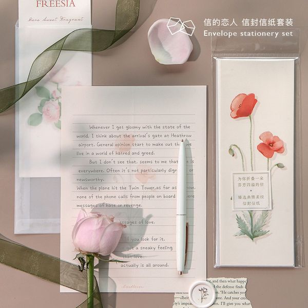 6pcs/pack fresh flower sweet translucent envelope message card letter stationary storage paper gift
6pcs/pack fresh flower sweet translucent envelope message card letter stationary storage paper gift