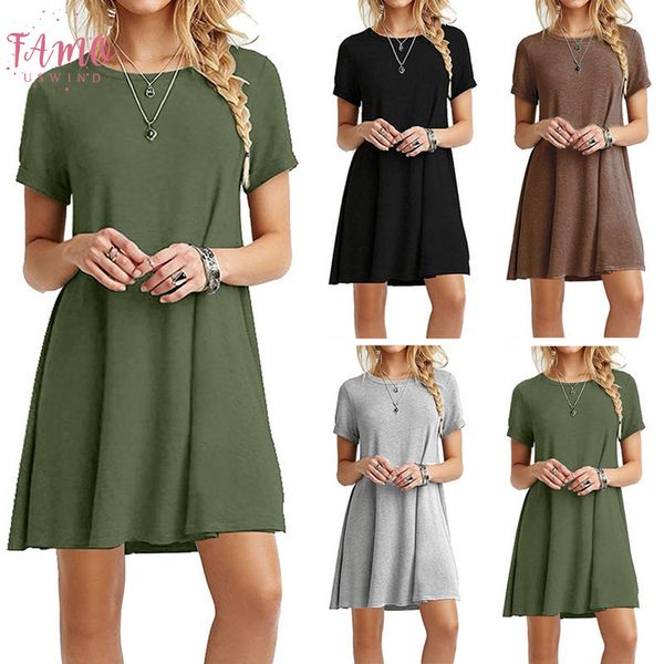 womens summer dress loose mid sleeve dress solid color short sleeves oversize pullover casual dress streetwear plus size s 2xl, Black;gray
womens summer dress loose mid sleeve dress solid color short sleeves oversize pullover casual dress streetwear plus size s 2xl, Black;gray