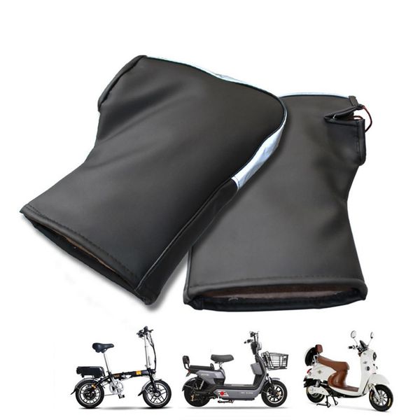 motorcycle handle bar mitts pu thickened windproof hand protector cover with reflective strip three sizes, Black
motorcycle handle bar mitts pu thickened windproof hand protector cover with reflective strip three sizes, Black