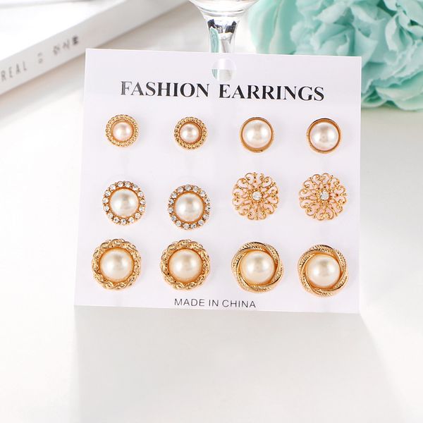 new fashion crystal pearls stud set women girl love alloy earring jewelry accessories wedding gifts, Golden;silver
new fashion crystal pearls stud set women girl love alloy earring jewelry accessories wedding gifts, Golden;silver