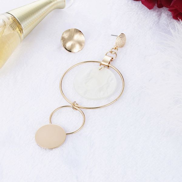 korean style asymmetric earrings gold color big hollow round circle long drop earrings for women fashion ear jewelry gift, Silver
korean style asymmetric earrings gold color big hollow round circle long drop earrings for women fashion ear jewelry gift, Silver