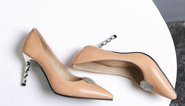 2019 women's shoes in spring and autumn with new style high heel fine heel pointed end @2326, Black
2019 women's shoes in spring and autumn with new style high heel fine heel pointed end @2326, Black
