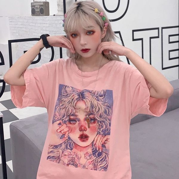 sailor moon oil painting cute print t-shirt women summer casual loose harajuku fashion kawaii pink cartoon clothes, White
sailor moon oil painting cute print t-shirt women summer casual loose harajuku fashion kawaii pink cartoon clothes, White