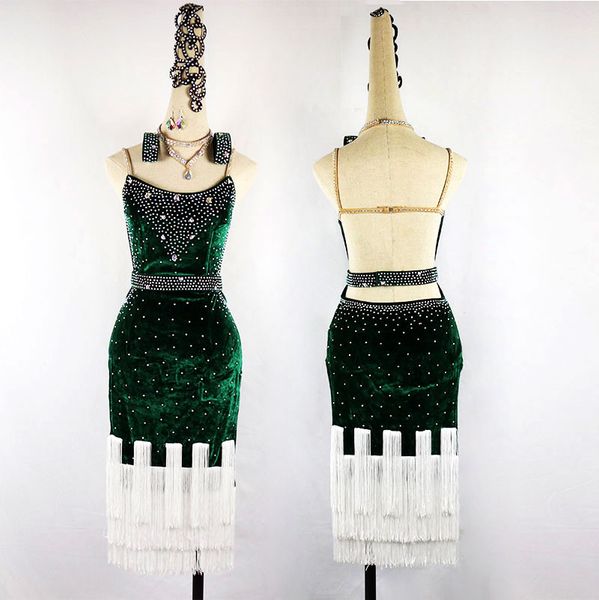 stage wear competition latin dance dress women salsa rumba samba tango ballroom skirt velvet club dancing costumes girls, Black;red
stage wear competition latin dance dress women salsa rumba samba tango ballroom skirt velvet club dancing costumes girls, Black;red