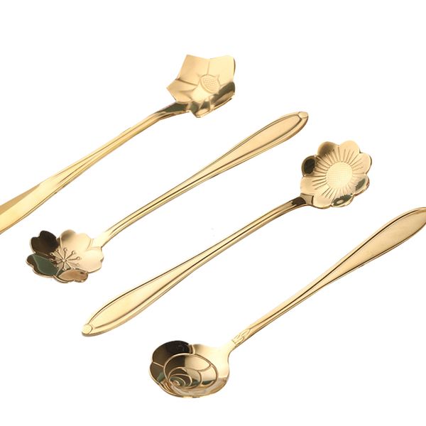 4pcs cute stainless steel flower teaspoon dessert coffee spoon golden sakura rose spoon
4pcs cute stainless steel flower teaspoon dessert coffee spoon golden sakura rose spoon
