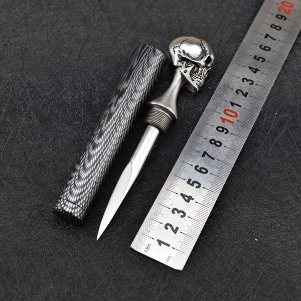 EDC skull hand tool punching knife M390 blade with stainless steel handle survival tools fixed blade dagger tea knife
EDC skull hand tool punching knife M390 blade with stainless steel handle survival tools fixed blade dagger tea knife