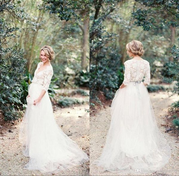 setwell lace wedding dresses with half sleeves plunging neckline wedding gowns sweep train white tulle bridal dress
setwell lace wedding dresses with half sleeves plunging neckline wedding gowns sweep train white tulle bridal dress