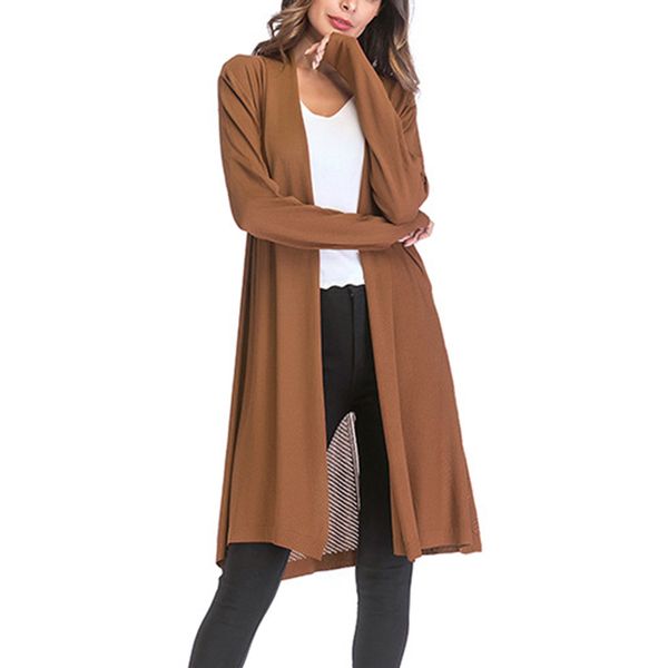spring autumn wild women's trend fashion personality temperament elegant sweet solid color breathable comfortable long cardigan, Black
spring autumn wild women's trend fashion personality temperament elegant sweet solid color breathable comfortable long cardigan, Black