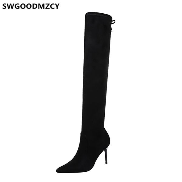 knee high boots winter shoes women overknee boots snow shoes women stiletto high heel bigtree ladies heel, Black
knee high boots winter shoes women overknee boots snow shoes women stiletto high heel bigtree ladies heel, Black