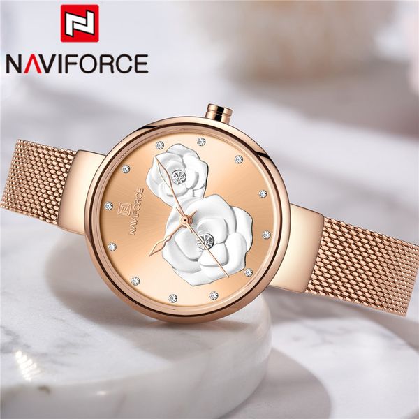naviforce новые женские часы топ розовое золото дамы наручные часы сетка браслет из нержавеющей стали цветок женские часы 5013, Slivery;brown
naviforce новые женские часы топ розовое золото дамы наручные часы сетка браслет из нержавеющей стали цветок женские часы 5013, Slivery;brown