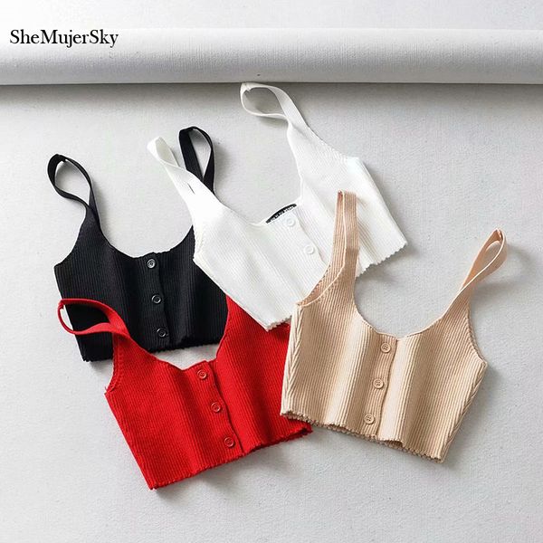 shemujersky knitted solid crop women bustier slim red camiseta tirantes mujer 2020, White
shemujersky knitted solid crop women bustier slim red camiseta tirantes mujer 2020, White