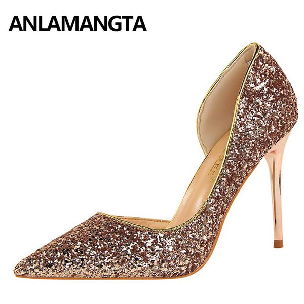 women's super high heels shoes party shoes women dinner pointy toe nightclub sequins slip on, Black
women's super high heels shoes party shoes women dinner pointy toe nightclub sequins slip on, Black